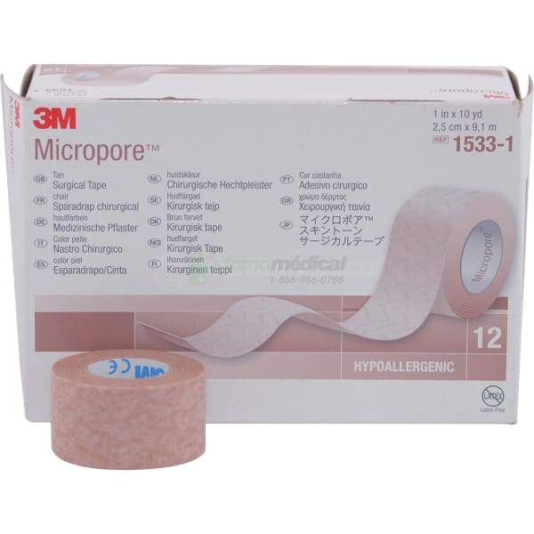 3M - Ruban Micropore - Beige Beige / 1po 3M