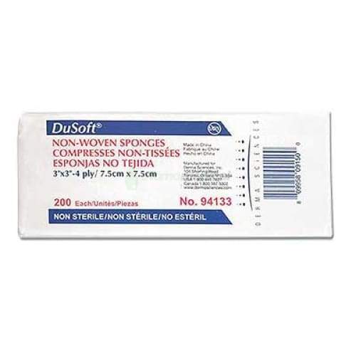 Compresse de gaze Dusoft non tissé, 4 plis, non stérile (200/paquet)