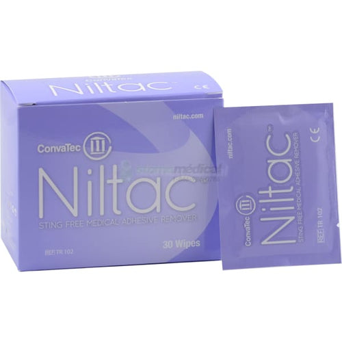Dissolvant pour adhésif en lingette sans alcool NILTAC Dissolvants dadhésif Convatec
