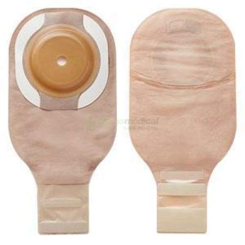 Sac vidable beige avec fenêtre dobservation et filtres une pièce Premier Flextend avec fermoir Lock n Roll et champ protecteur convexe