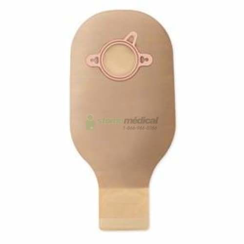 Sac vidable New Image beige 57 mm 12’’ avec fermoir Lock ’n Roll sans filtre à l’unité sac vidable Stomo Médical