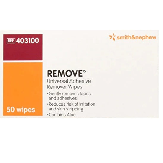 Remove 50/BTE wipe adhesive